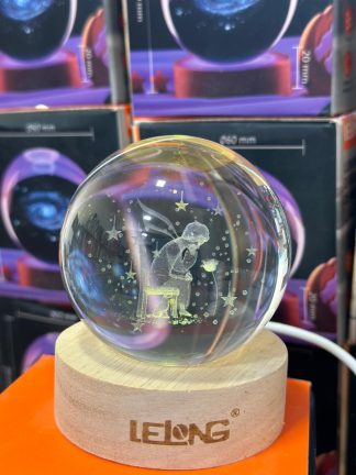 Lampara esfera de cristal 3D