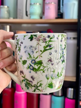 Taza floreadas