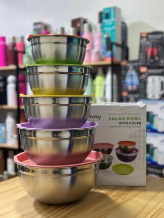 Bolw de acero inoxidable 5 piezas