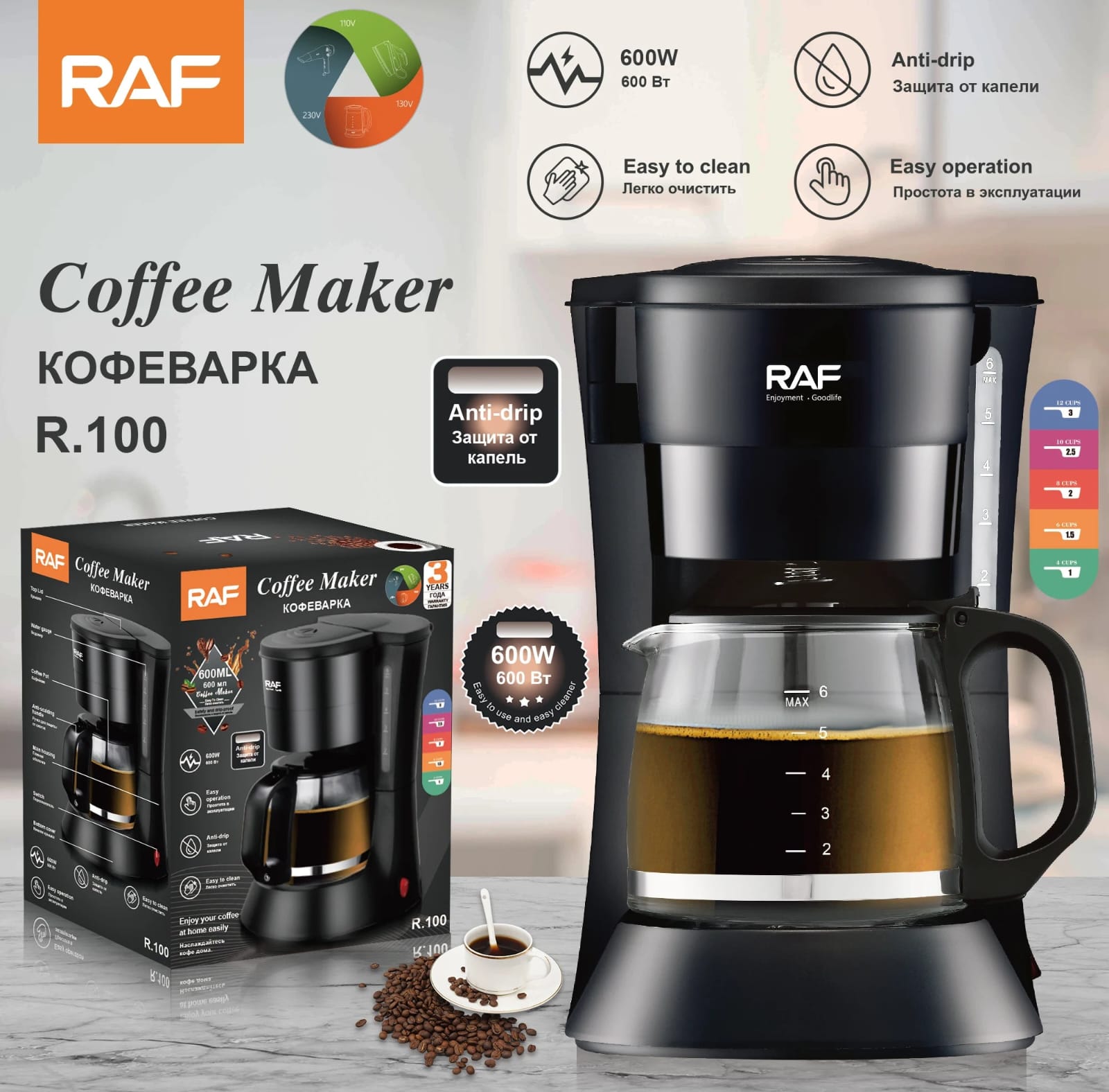 Cafetera marca raf