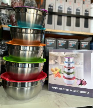 Juego de Bowl x5piezas con tapa