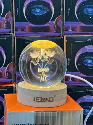 Lámpara esfera de cristal 3D