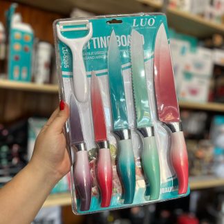 Juego de cuchillos c6 PCs marca LUO Lu-5205