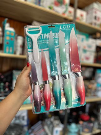 Juego de cuchillos c6 PCs marca LUO Lu-5205