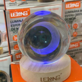 Lámpara esfera de cristal 3D tamaño grande