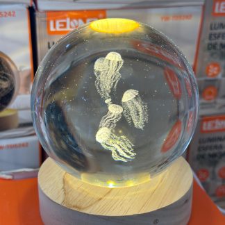 Lámpara esfera de cristal 3D tamaño grande