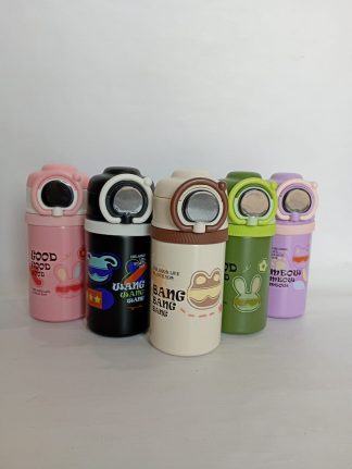 Botellas termicas infantil de 500ml con pico de goma y Acero inoxidable (marca la temperatura)