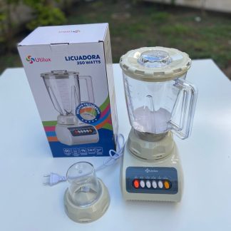 Licuadora UTILUX 250W de potencia Incluye triturador 4 Niveles de velocidad 1,5LT 3laminas de acero