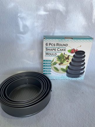Moldes para tortas x6pc desmoldables y antiadherente
