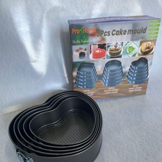 Molde para tortas con forma de corazones x5pcs