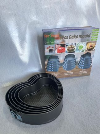 Molde para tortas con forma de corazones x5pcs