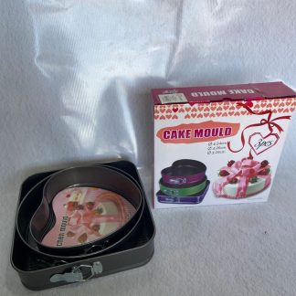 Molde de corazón X3 PCS para tortas, antiadherente y desmoldables