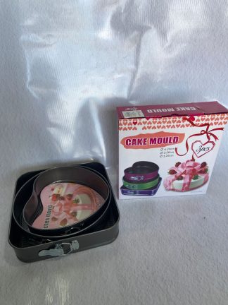 Molde de corazón X3 PCS para tortas, antiadherente y desmoldables