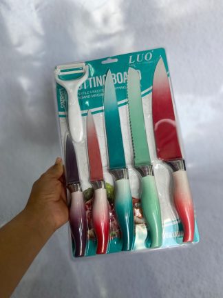 Juego de cuchillos X6 PCS marca LUO lu-5205