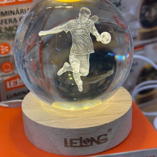 Lámpara esfera de cristal 3D tamaño grande