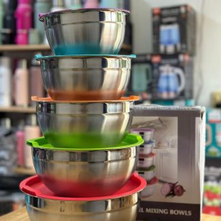 Bowl de acero inoxidable 5 piezas