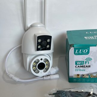 CAMARA LUO 102 DOBLE VISOR CONECTIVIDAD INALAMBRICA SENSOR DE MOVIMIENTO LUZ Y ALARMA AL DETECTAR MOVIMIENTO INFRARROJO PERMITE HABLAR Y ESCUCHAR