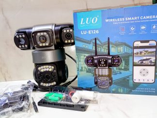 CAMARA LUO 127 CONEXION INALAMBRICA RASTREO DE MOVIMIENTO INFRARROJO DETECTOR DE MOVIMIENTO PRENDE LA LUZ AL DETECTAR MOVIMIENTO ALARMA CUENTA CON 3 CAMARAS GRABAN 24 HORAS GUARDA FOTO Y VIDEO DEPENDIENDO LOS MINUTOS GUARDADO