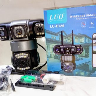 CAMARA LUO 127 CONEXION INALAMBRICA RASTREO DE MOVIMIENTO INFRARROJO DETECTOR DE MOVIMIENTO PRENDE LA LUZ AL DETECTAR MOVIMIENTO ALARMA CUENTA CON 3 CAMARAS GRABAN 24 HORAS GUARDA FOTO Y VIDEO DEPENDIENDO LOS MINUTOS GUARDADO