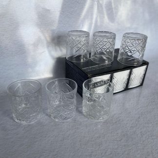 Fruteras de vidrio de 32 cm. Toda labrada