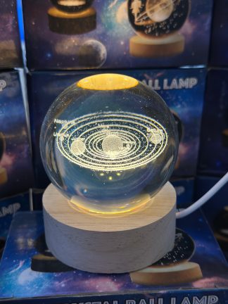 Lámpara esfera de cristal 3D