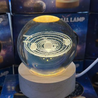 Lámpara esfera de cristal 3D