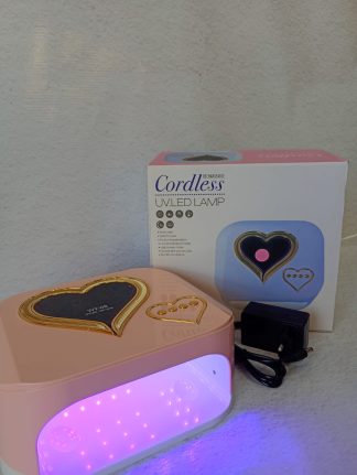 Cabina para uñas Desmontable Color blanco y rosado