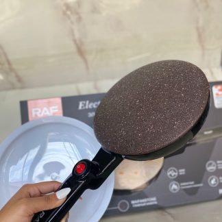Panquequera electrica marca RAF Antiadherente Cuenta con un plato
