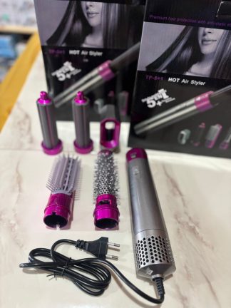 Alisadores 5 en 1 con diferentes cepillos y ondulador 5 piezas Set moldeador