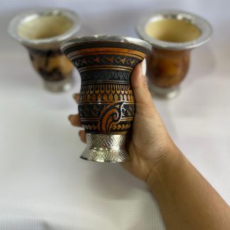 Mate calabaza premium, con base y tallado