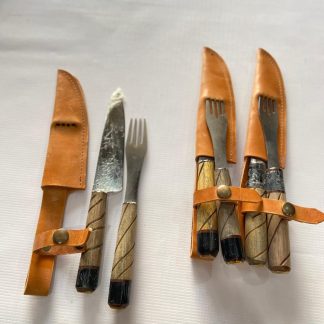 Juego doble, cuchillo de hoja de disco arao y tenedor