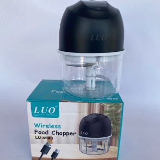 Picador eléctrico marca LUO con carga USB y 3 cuchillas