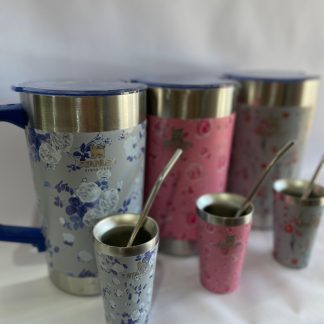 Jarra Stanley decoradas super lindas mas el mate y bombilla