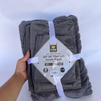 Set de toallones X3 unidades secado rápido