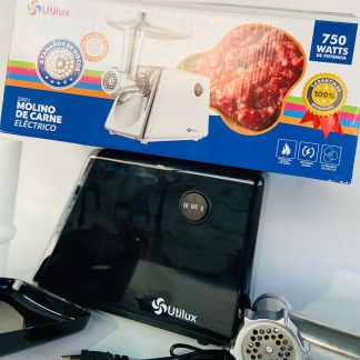 Picadora eléctrica UTILUX 750 watts con 3 discos diferentes
