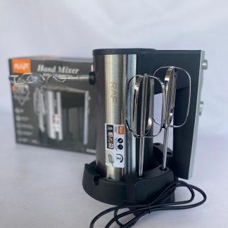 Batidora grande marca RAF 800W acero inoxidable 5 velocidades 4 accesorios