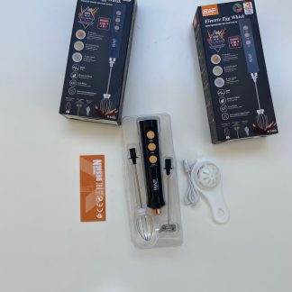 Batidor Eléctrico para Café y Huevos RAF con 3 Velocidades, Incluye 2 Batidores y Colador