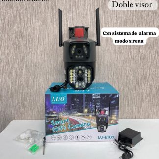 Camara seguridad doble visor con sistema de sirena