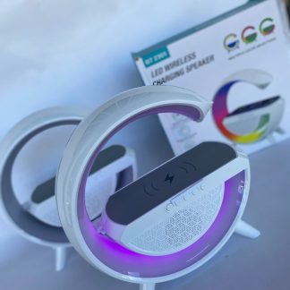 Lámpara G con parlante y reloj