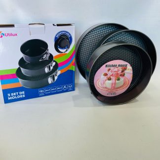 Molde de torta marca UTILUX x3 PCs