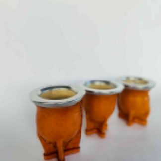 Mates vaqueta premium, calabaza por dentro forrado en cuero con 4 patitas reforzadas