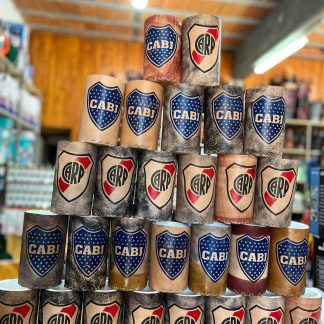 Porta lata de cerveza Terbopol forrado en cuero