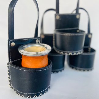 Porta mates de 100% cuero