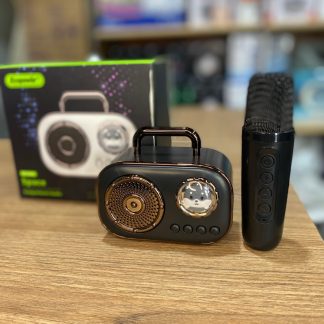 Parlante ECOPOWER con micrófono, calidad premium, carga USB, 5W, luces