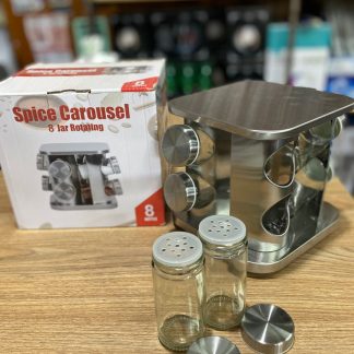 Especiero x8pcs en caja y frascos de vidrio