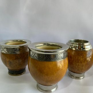 Mates imperiales de calabaza con virola de 100% alpaca