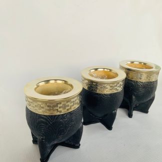 Imperial Calabaza por Dentro y Cuero de Croco con Virola de Alpaca