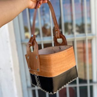 Canastas de 100% cuero con divisor en el medio diseños clásicos