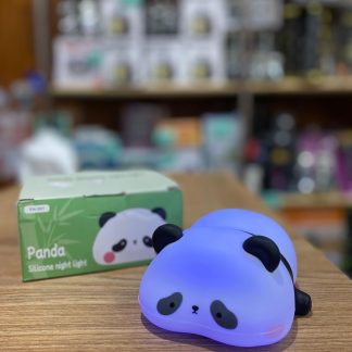 Lámpara velador de silicona panda cambia color al tacto para niños