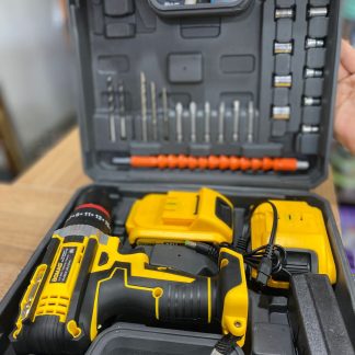 Kit de taladro con dos baterías y luz led